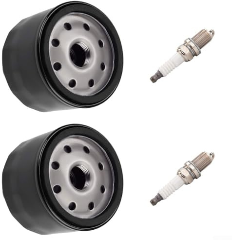 Ölfilter- und Funken-Set, 2-teilig, für Motorwartung, passend für eine Reihe von Rasentraktoren und Rasenmähern