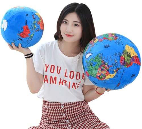 Xiyocadt Simulation Erde Sonne Planet Plüsch, Planet Kuscheltier Sternkissen, Universum Serie Plüschtiere Kuscheltier, Erde Plüschkissen, Raumdekoration, Geburtstagsgeschenke, Jungen (31cm,lanse)