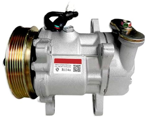 NFEHJEN Compresor de Aire Acondicionado SD6V12 6V12, Compatible con Citroën XSARA Picasso 6453CN, 6453EH, 6453FS, 6453JG, 6453JK, 9611111780 y 9628239480