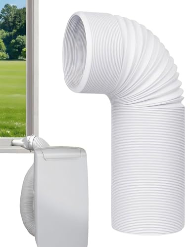 Klimaanlage Schlauch, 130/150mm Abluftschlauch Klimagerät, Klimaanlage Abluftschlauch Verlängerung,AC-Schlauch Mit Gewinde Gegen Den Uhrzeigersinn,1,5M Länge