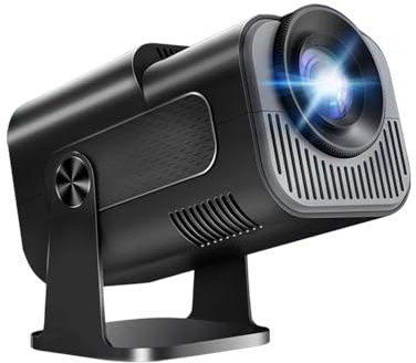 Smart Mini Projector Android 11, Native 1080P with 4K Support, WiFi 6 Bluetooth 5.4, Auto Keystone, 180° Rotating Portable Projector, Built-in Apps for Home Cinema, Gaming, Outdoor Movies & Camping