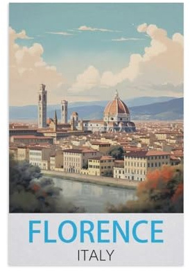 Florence Italy，Jigsaw Puzzles 1000 Pieces for Adults, Classic Puzzle Kids Puzzle Challenging and Difficult Puzzles for Adults and Teens（26x38cm）-FR54