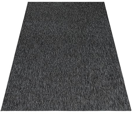 KADIMA DESIGN Kurzflorteppich Einfarbig Uni Pflegeleicht Waschbar Strapazierfähig Anthrazit 60x100 cm Wohnzimmer Schlafzimmer Schadstoffgeprüft Gekettelt Flur Esszimmer Diele Oeko-TEX | AMMER