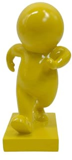 Present Time Ornament Amigo Walking Medium - Goldgelb - 10.5x9.8x20cm | Sonstiges - Modern - Kunststoff - Dekoaufsteller - Deko Wohnzimmer & Schlafzimmer