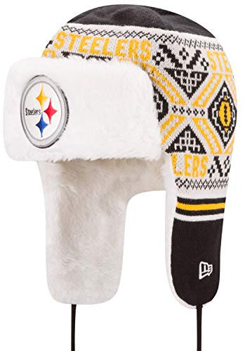 New Era Wintermütze Festive Trapper - Pittsburgh Steelers