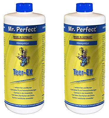 Mr. Perfect® Professioneller Teerentferner Auto - 2x1L I Bitumen Entferner - Entfernt effektiv Teer, Bitumen, Öl & Fett I Baumharzentferner - Teer Entferner für Auto, Wohnmobil, Werkzeuge & Mehr