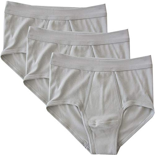 HERMKO 3240 3er Pack Herren Slip mit Eingriff und Weichbund aus Bio-Baumwolle, Größe:D 12 = EU 6XL, Farbe:grau