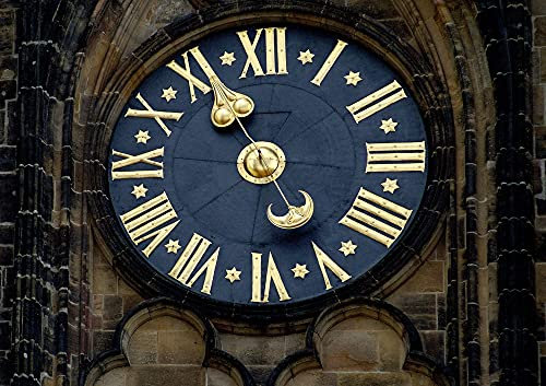 hansepuzzle 64212 - Uhr Puzzle 130 Teile - Gebäude Puzzle mit hochwertiger Aufbewahrung: Kartonbox und wiederverschließbarem Beutel - Format 28,7 × 20 cm