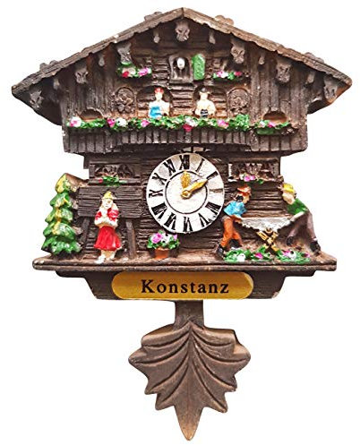 Ciffre Kuckucksuhr Magnet Polyresin Kühlschrank Handmade - Konstanz