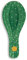 Excelsa Cactus Posamestol, Céramique, Vert