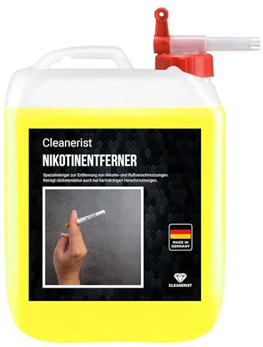 Cleanerist AP05 - Detergente per nicotina da 5 l di fuliggine e nicotina per rimuovere i russi, detergente anti fumo, detergente per plastica, con rubinetto Sabeu
