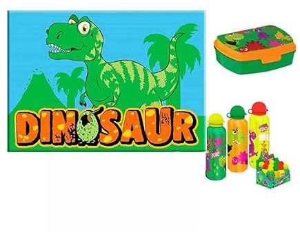 irp Set merenda Dinosuari Tovaglietta + Portamerenda + Borraccia in Varie grafiche