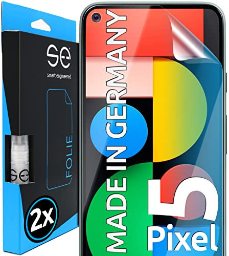 2x se® 3D SCHUTZFOLIE Transparent für Google Pixel 5,Selbstheilend, 100% Fingerabdruck & FaceID kompatibel, einfache blasenfreie Installation, Ultra-Klar, Stoß-Kratzfest, aus Deutschland
