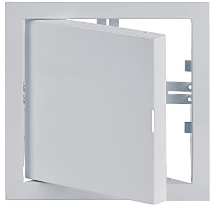 Blanco 15x15 cm Puerta de Inspección, Trampillas de Revision de Mantenimiento de Chapa de Acero Galvanizado 150x150mm