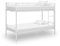 Tidyard Etagenbett Kinderbett Hochbett Metallbett Bett Stockbett Bettgestell Doppelstockbett Weiß Metall 90×200 cm