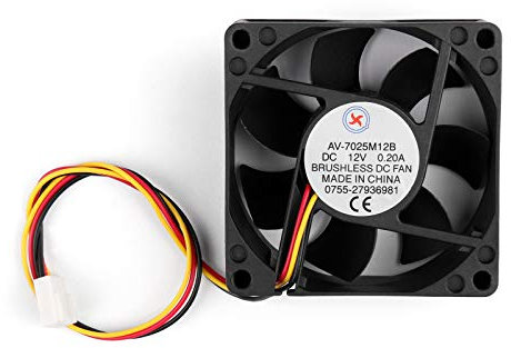 MAD HORNETS DC Brushless Ventilateur d'ordinateur 12 V 7025B 70 x 70 x 25 mm 0,2 A 3 broches
