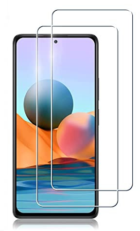 Cracksin [2 Stück] Panzer Schutz Glas kompatibel mit Xiaomi Redmi Note 10 Displayschutz Klar Echt Hartglas Screen Protector 9H Tempered Glass
