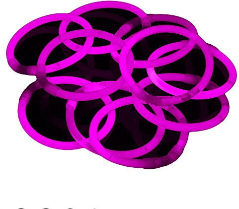 The 100 Pack Premium Glowhouse Glow Stick Armbänder in einzelnen Farben (Pink)