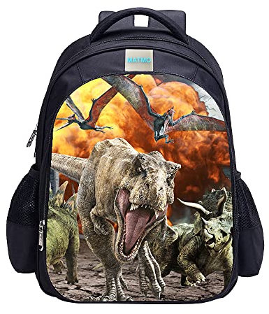 MATMO Dinosaurier-Rucksack, Dinosaurier-Rucksäcke für Jungen, Schulrucksack, Kinder, Büchertasche, Dinosaurier-Rucksack 22-3, One_Size, Cartoon
