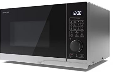SHARP YC-PC284AU-S 28 Litre 900W Digital Combination Microwave Oven with 1250W Grill, 10 power levels, ECO Mode, defrost function, LED cavity light - Silver