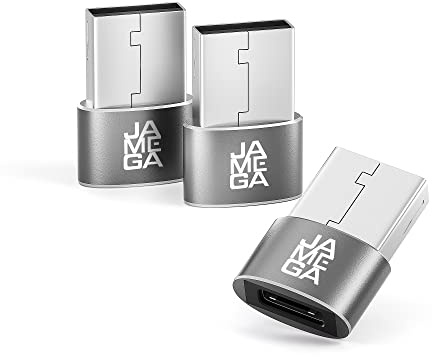 JAMEGA – USB C Buchse auf USB Stecker 3er Set – Typ C auf A Adapter Kompatibel Mit Smartphones, Samsung Galaxy S20/S20+/S20 FE/S21/Note 20/A50, Laptop UVM.