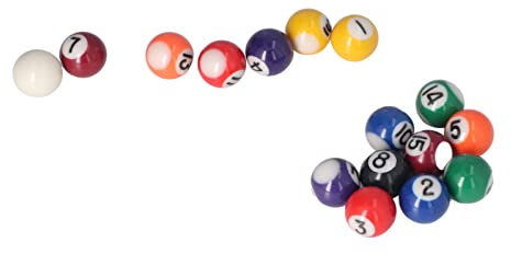 SPYMINNPOO Mini Billardkugel, 25 Mm Mini Billardkugel, Komplettes 16 Ball Set Im Amerikanischen Stil, Harz Billardtischkugeln, ZubehöR