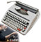 AALGO Schreibmaschine Vintage Klassische Manuelle Typewriter Kreative Retro Tragbar Schreibmaschine Robustes Vintage-Gehäuse Haltbarkeit mit Schwarz/rotem Band,30 X 30 X 10 cm,Beige