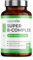 High Strength Vitamin B Complex, 90 Capsules - Contains Vitamin C and D, Folic Acid, Biotin, Thiamine, Riboflavin, Niacin, Pantothenic Acid and More - Supplements for Fatigue