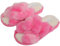 Hitopteu Ciabatte Pelose Donna Pantofole Donna Peluche Spesso Bambini Invernali Aperta Pantofole Calde Comode Morbido Slippers 1672 Rosa EU 37/38 per la Dimensione dell'Etichetta 38/39