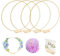 Metallring Mit Fuß 30cm, 4 Stück Metallringe zum Basteln mit Stände, Dekoring mit Fuß Deko Ring mit Ständer Dekoringe zum Hängen, mit Holzständern, für Tischdeko Hochzeit Weihnachten Weihnachtskranz