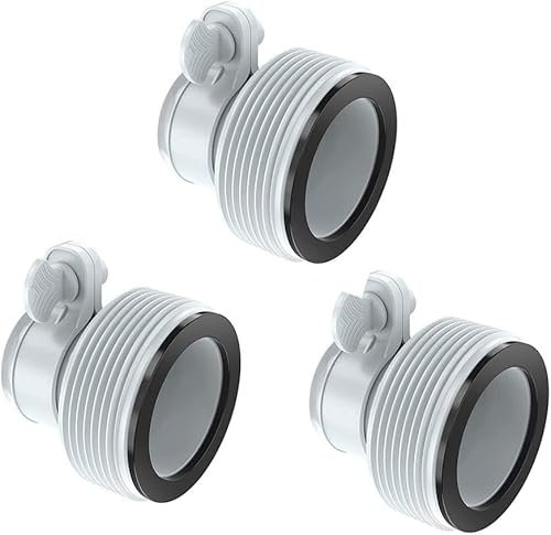 ZAYMDO Pool Hose Adapter, 3Pcs Pool Filter Pump Connector Adapter for Intex Pool, Pool Pipe Connectors Adapter with Thread for 1.25 and 1.5 Type B Hose