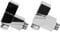 WarmeHaus Square Angled Towel Rail/Radiator Valves Chrome