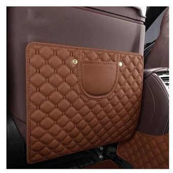 EMIGOS Auto-Aufbewahrungstaschen Anti-Kick-Pad Rückenlehnenschutz Für Mercedes E-Klasse W210 W212 W213 C207 C238 Sitzbezügesets (Color : Braun)