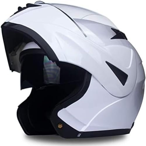 Klappbare modulare Motorradhelme für Herren mit Visier, ECE-zugelassener Klapp-Motorradhelm, Motorradhelm, Kleiner modularer Motorrad-Integralhelm, CC09, S/Geeignet für Kopfumfang/55–56 cm