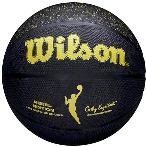 Wilson WNBA Rebel Edition Los Angeles Sparks Out Ball WZ4021206XB, Unisex basketballs, Black, 6 EU