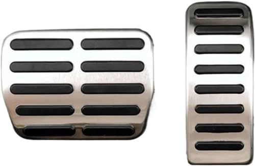 JZWJNFYY Auto Fußstütze Bremse Pedalkappen für VW Amarok 2011-2020 Pedale Abdeckung Edelstahl Gas Bremspedal Pads Zubehör,AT 2PCS