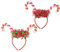 Beatifufu 2St Cane Glow Stirnband haarschmuck leuchtender haarreif Weihnachtszuckerstangenkostüm beleuchtete Zuckerstange Bands süßigkeiten haarreifen damen Krücke Beere Haarband Stirnbänder