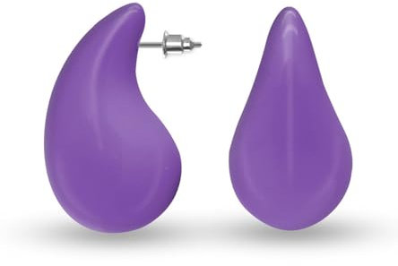 Soul-Cats große Tropfen Ohrringe Ohrstecker in der Farbe: lila