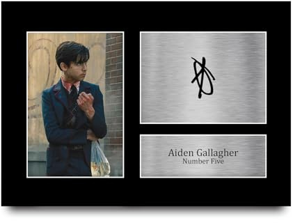 HWC Trading Aiden Gallagher The Umbrella Academy Five Geschenke Gedrucktes Signiertes Autogramm Foto für Fans von Fernsehshows - A4