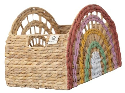 Heimtrend Aufbewahrungskorb/Spielzeugkorb/Regalkorb geflochten - Wasserhyazinthe Rattan - Wohnzimmer Kinderzimmer Schlafzimmer [Zeitungen/Bücher] - Regenbogen - Jetzt wählen