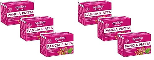 equilibra Integratori Alimentari Tisane, Tisana Pancia Piatta, 100% Ingredienti Funzionali per la Digestione, con Finocchio, Anice Stellato e Carvi, Materiali 100% Riciclabili, 3 Pezzi da 15 Filtri