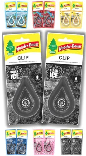 Lot de 2 désodorisants pour voiture à clip - Parfum : 2 pièces + stylo light-tribe (Black Ice)