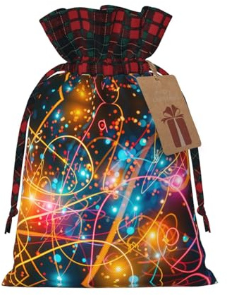 PHAYAH Geschenktüte mit Musik-Symbol-Linien, Kordelzug, geeignet für Süßigkeiten und kleine Geschenkverpackungen, Geburtstage, Jubiläen und Partys