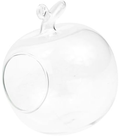 JUMPLAWN Botella De Vidrio Ecológica Forma De Manzana Recipiente Para Plantas Decorativo Para Hogar y Oficina Para Propagación De Esquejes