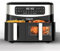 TOKIT Friggitrice ad aria calda a doppio cestello, 4L + 6L zone di cottura indipendenti, funzione Sync & Match, 12 preset, nero