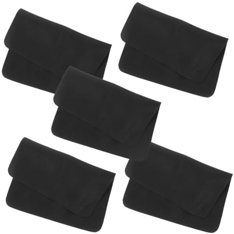 IWOWHERO Microfiber Cleaning Cloth for Glasses and Screens 5pcs, Suede Touch Eyeglass Polishing Wipes 14.5x17.5cm, Microfiber Lens and Camera Cleaner for Tv, Phone, and Computer Screens