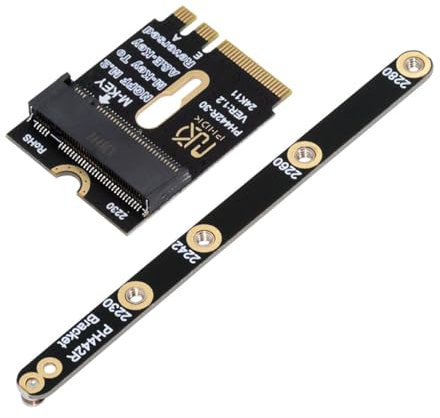 CY Card 2230 NGFF A+E-Key Male to NVME M-key Female Extension PCI-E 4.0 Adapter with Bracket for Laptop Mainboard SSD 2280