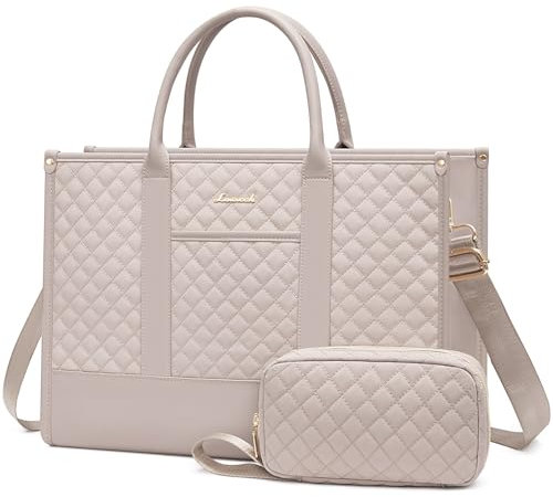 LOVEVOOK Borsa Università Donna, Grande Borsa Porta PC Impermeabile Borse da Lavoro Shopper Tote Bag Tracolla per Ufficio Insegnante Documenti Uni