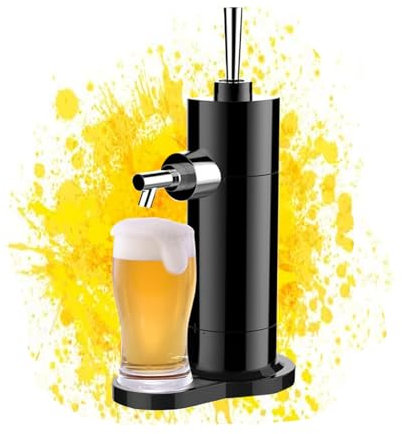 WYJRO Maquina De Cerveza, Dispensador de Cerveza para casa, Tirador de Cerveza para casa Sistema, Cerveza espumador, para Cerveza de latas, Negro