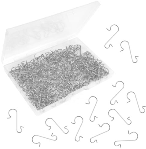 CFifHtOL Aufhänger für Weihnachtskugeln,haken für weihnachtskugeln,200 Stück Silber christbaumkugel aufhänger,Vielseitig für Christbaumschmuck DIY Deko,Perfekt für Weihnachtsdekoration Bastelprojekte